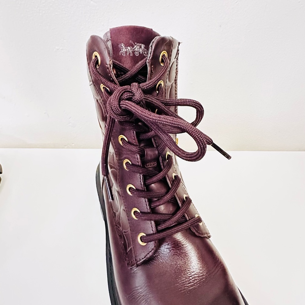 Coach Burgundy Boots: Elevate Your Style Game! - Picture 2 of 8